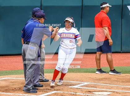 Thumbnail 2 in Coahoma vs. Rains (UIL 3A Softball Semifinal) photogallery.