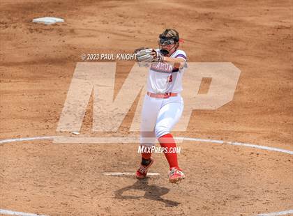 Thumbnail 1 in Coahoma vs. Rains (UIL 3A Softball Semifinal) photogallery.