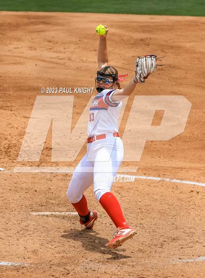 Thumbnail 1 in Coahoma vs. Rains (UIL 3A Softball Semifinal) photogallery.