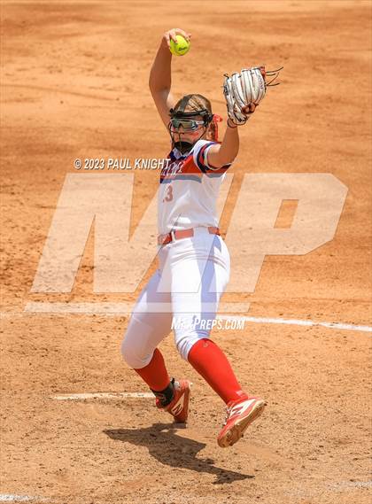 Thumbnail 2 in Coahoma vs. Rains (UIL 3A Softball Semifinal) photogallery.