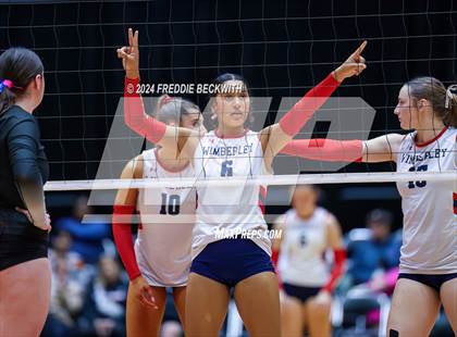 Thumbnail 3 in Wimberley vs. Randall (UIL 4A Volleyball Division II Final) photogallery.