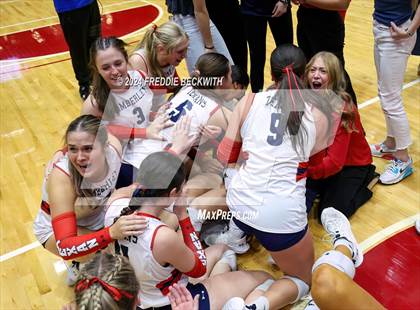 Thumbnail 3 in Wimberley vs. Randall (UIL 4A Volleyball Division II Final) photogallery.