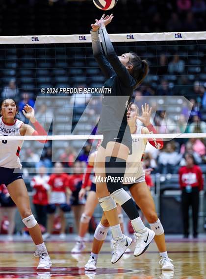 Thumbnail 3 in Wimberley vs. Randall (UIL 4A Volleyball Division II Final) photogallery.