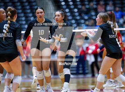 Thumbnail 1 in Wimberley vs. Randall (UIL 4A Volleyball Division II Final) photogallery.