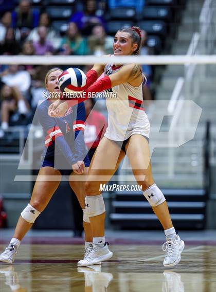 Thumbnail 3 in Wimberley vs. Randall (UIL 4A Volleyball Division II Final) photogallery.