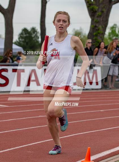 Thumbnail 1 in CHSAA Track and Field 5A Championships (Girls 800 Meter Relay) photogallery.