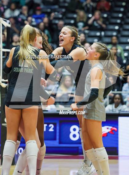 Thumbnail 2 in Cedar Park vs. Argyle (UIL 5A D2 Volleyball Final) photogallery.