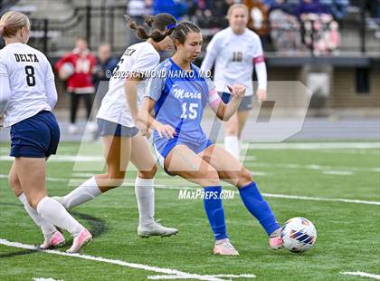 Thumbnail 1 in Mishawaka Marian vs. Delta (IHSAA 2A Semi-State) photogallery.