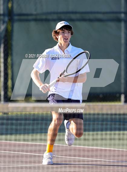 Thumbnail 2 in Highland Park vs Jordan (UIL 5A Team Tennis Semifinal) photogallery.