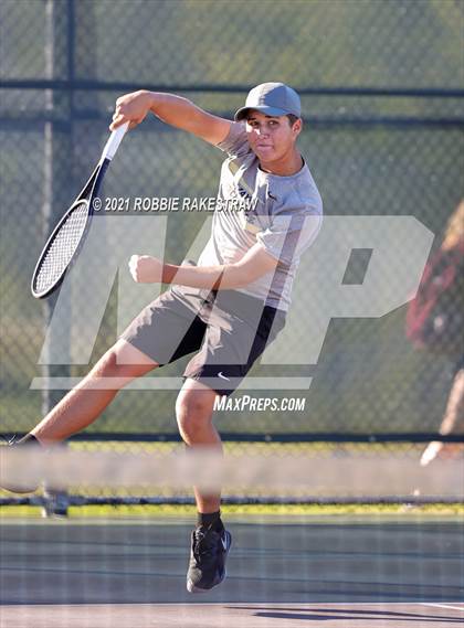 Thumbnail 3 in Highland Park vs Jordan (UIL 5A Team Tennis Semifinal) photogallery.