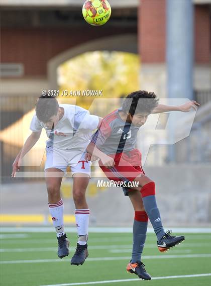 Thumbnail 2 in Tomball vs Cypress Lakes (CFISD Soccer Showcase) photogallery.