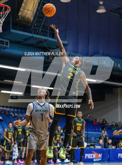 Thumbnail 3 in New Life Christian Academy vs. Richmond (Hoops & Dreams Showcase) photogallery.