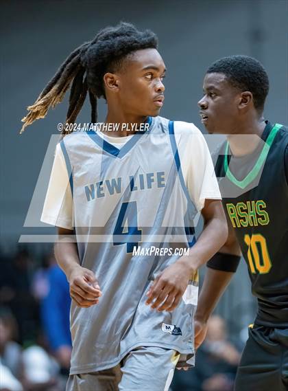 Thumbnail 3 in New Life Christian Academy vs. Richmond (Hoops & Dreams Showcase) photogallery.