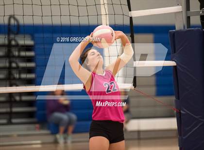 Thumbnail 2 in St. Scholastica vs. Lutcher (Penguin Volleyball Classic) photogallery.