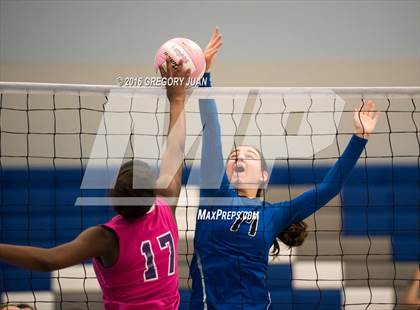 Thumbnail 2 in St. Scholastica vs. Lutcher (Penguin Volleyball Classic) photogallery.