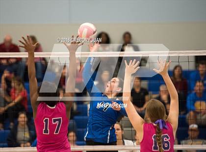 Thumbnail 1 in St. Scholastica vs. Lutcher (Penguin Volleyball Classic) photogallery.