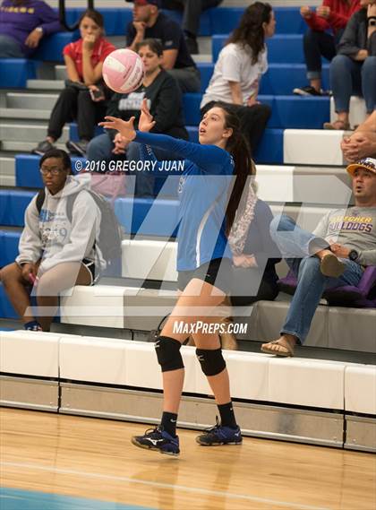 Thumbnail 2 in St. Scholastica vs. Lutcher (Penguin Volleyball Classic) photogallery.