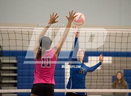Thumbnail 3 in St. Scholastica vs. Lutcher (Penguin Volleyball Classic) photogallery.