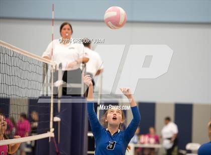 Thumbnail 3 in St. Scholastica vs. Lutcher (Penguin Volleyball Classic) photogallery.