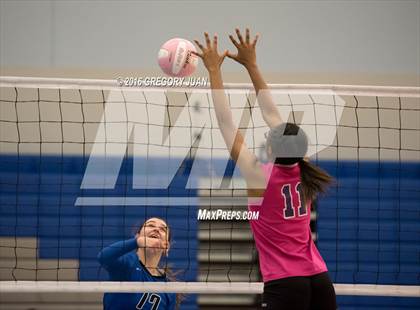Thumbnail 3 in St. Scholastica vs. Lutcher (Penguin Volleyball Classic) photogallery.