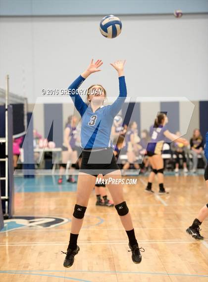 Thumbnail 3 in St. Scholastica vs. Lutcher (Penguin Volleyball Classic) photogallery.