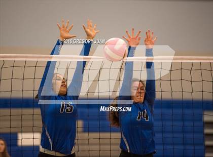 Thumbnail 3 in St. Scholastica vs. Lutcher (Penguin Volleyball Classic) photogallery.