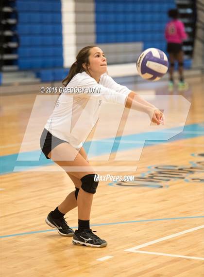 Thumbnail 1 in St. Scholastica vs. Lutcher (Penguin Volleyball Classic) photogallery.