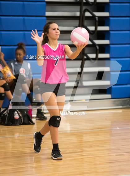 Thumbnail 1 in St. Scholastica vs. Lutcher (Penguin Volleyball Classic) photogallery.