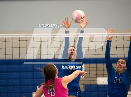 Thumbnail 1 in St. Scholastica vs. Lutcher (Penguin Volleyball Classic) photogallery.