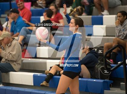 Thumbnail 1 in St. Scholastica vs. Lutcher (Penguin Volleyball Classic) photogallery.