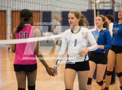 Thumbnail 2 in St. Scholastica vs. Lutcher (Penguin Volleyball Classic) photogallery.