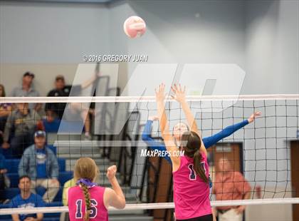 Thumbnail 3 in St. Scholastica vs. Lutcher (Penguin Volleyball Classic) photogallery.