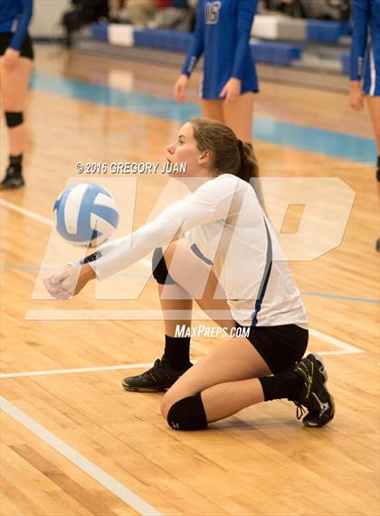 Thumbnail 1 in St. Scholastica vs. Lutcher (Penguin Volleyball Classic) photogallery.