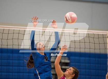 Thumbnail 2 in St. Scholastica vs. Lutcher (Penguin Volleyball Classic) photogallery.