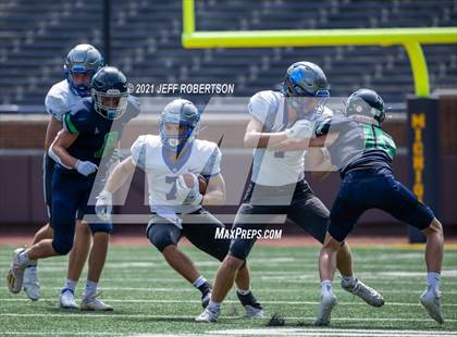 Thumbnail 2 in Lapeer vs. Catholic Central (Battle At The Big House 2021) photogallery.