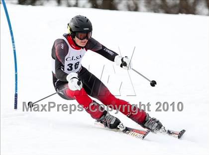 Thumbnail 2 in Connecticuit Interscholastic Ski League Finals (Shoot Out - Team Greenwich) photogallery.