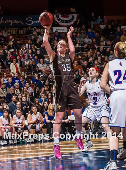 Thumbnail 2 in St. Paul Catholic vs. Thomaston (CIAC Class S Final) photogallery.