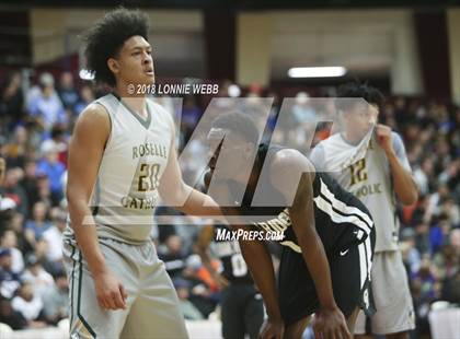 Thumbnail 1 in Roselle Catholic vs. Oak Ridge (Spalding Hoophall Classic) photogallery.