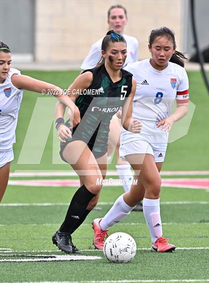 Thumbnail 1 in Westlake vs Southlake Carroll (UIL 6A Girls Soccer State Semifinal) photogallery.