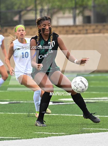Thumbnail 3 in Westlake vs Southlake Carroll (UIL 6A Girls Soccer State Semifinal) photogallery.