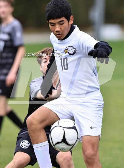 Thumbnail 1 in East / World of Inquiry @ Rush-Henrietta (NYSPHSAA Section 5 Class AAA quarterfinals)) photogallery.