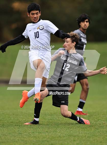Thumbnail 3 in East / World of Inquiry @ Rush-Henrietta (NYSPHSAA Section 5 Class AAA quarterfinals)) photogallery.