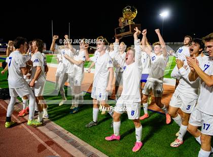 Thumbnail 3 in Snowflake vs. Chino Valley (AIA Fall Soccer Final Awards) photogallery.