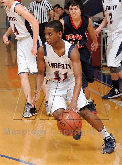 Thumbnail 1 in Hesperia Christian vs. Liberty Christian (Small Schools Showcase) photogallery.