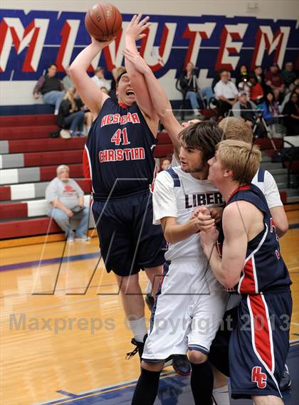 Thumbnail 3 in Hesperia Christian vs. Liberty Christian (Small Schools Showcase) photogallery.
