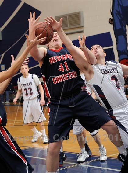 Thumbnail 3 in Hesperia Christian vs. Liberty Christian (Small Schools Showcase) photogallery.