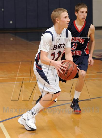 Thumbnail 3 in Hesperia Christian vs. Liberty Christian (Small Schools Showcase) photogallery.