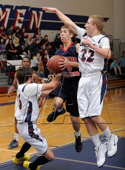 Thumbnail 3 in Hesperia Christian vs. Liberty Christian (Small Schools Showcase) photogallery.
