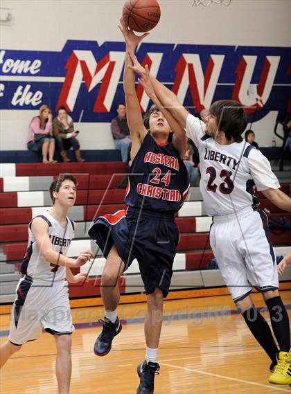 Thumbnail 1 in Hesperia Christian vs. Liberty Christian (Small Schools Showcase) photogallery.