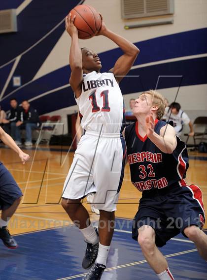 Thumbnail 2 in Hesperia Christian vs. Liberty Christian (Small Schools Showcase) photogallery.